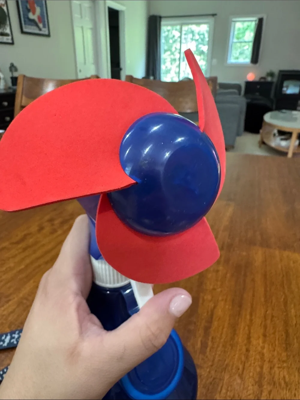 Y2K approx 2006 Walt Disney World Navy Blue Handheld Water Bottle Fan Mister